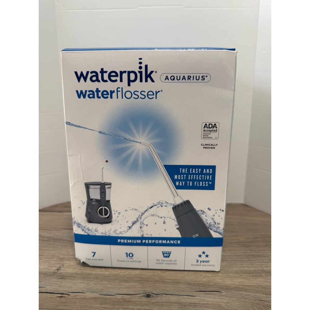 Waterpik Aquarius WaterFlosser Professional For Teeth Gray WP-667CD NEW Open Box